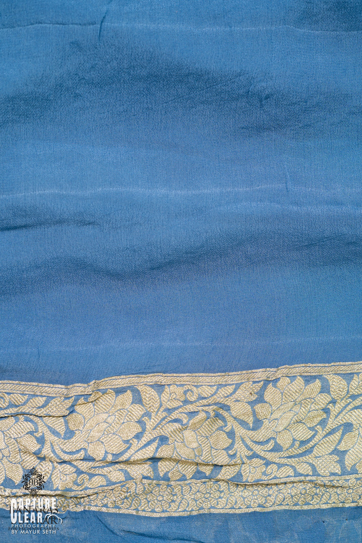 Banarasi Pure Khaddi Georgette silk saree Flower Jaal Pattern