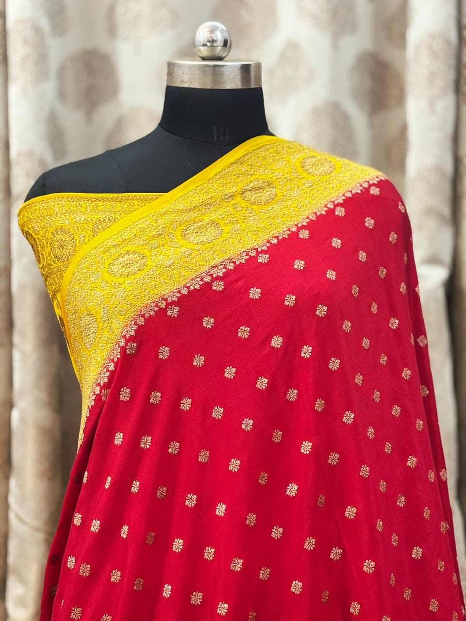 Banarasi handloom pure khaddi crepe Georgette saree