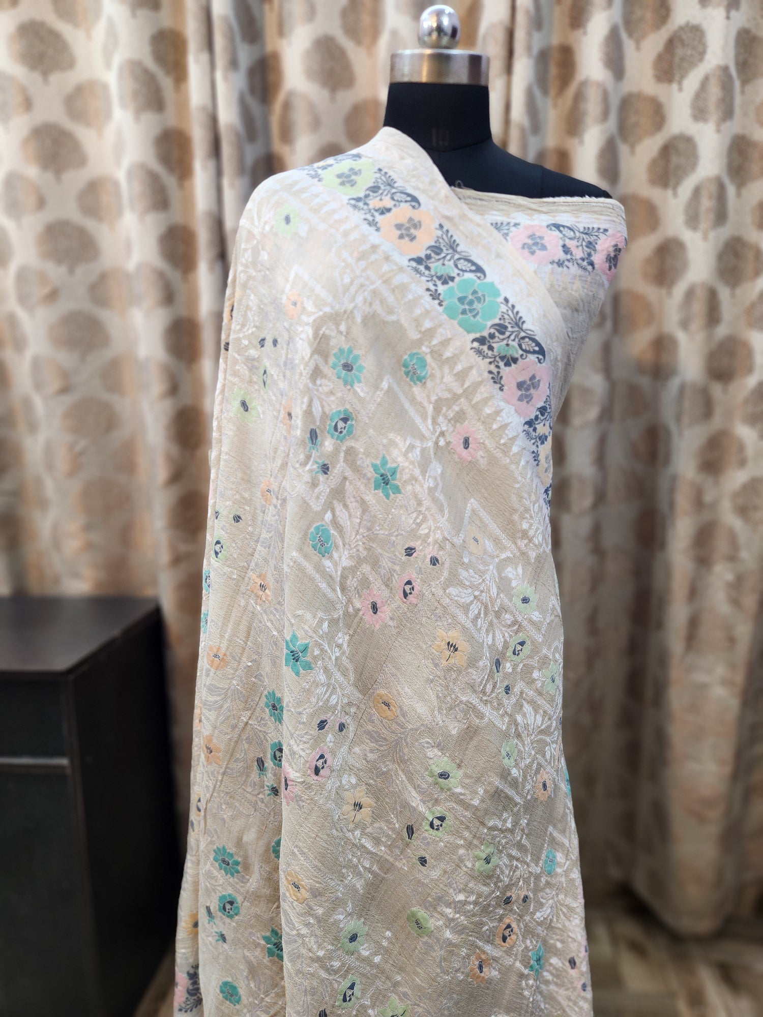 Tussar Georgette saree