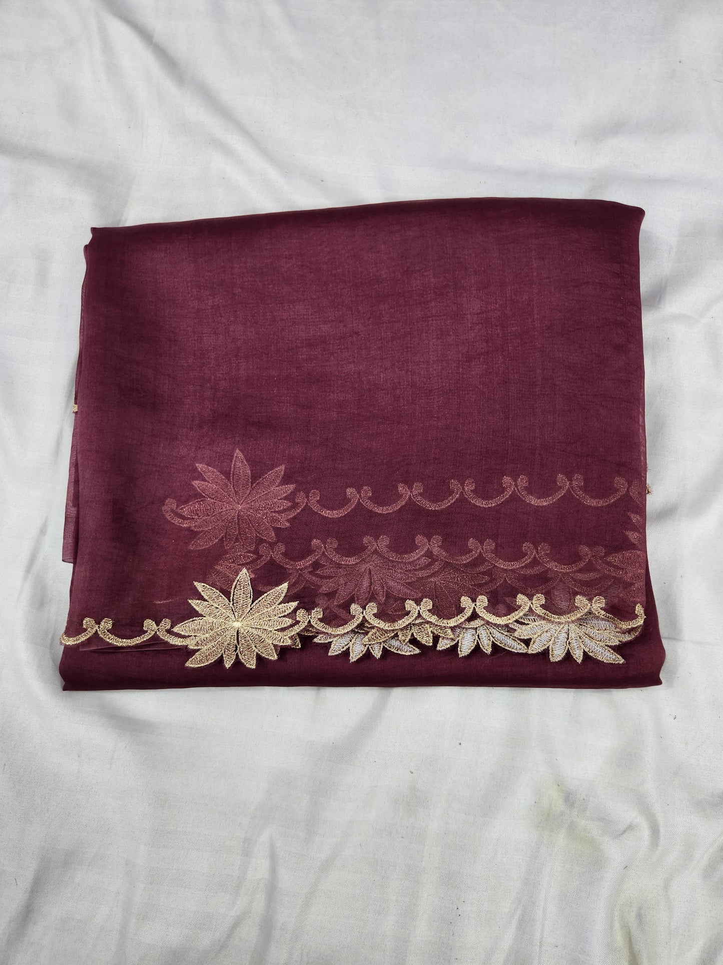 Banarasi pure chickenkari organza silk saree