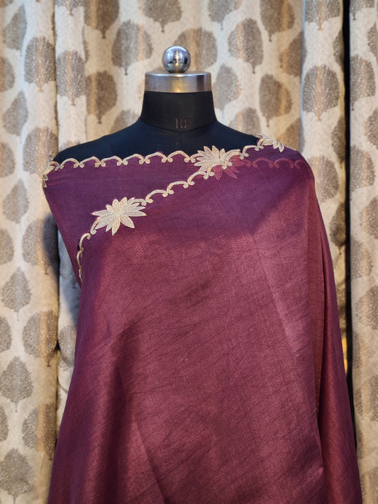 Banarasi pure chickenkari organza silk saree