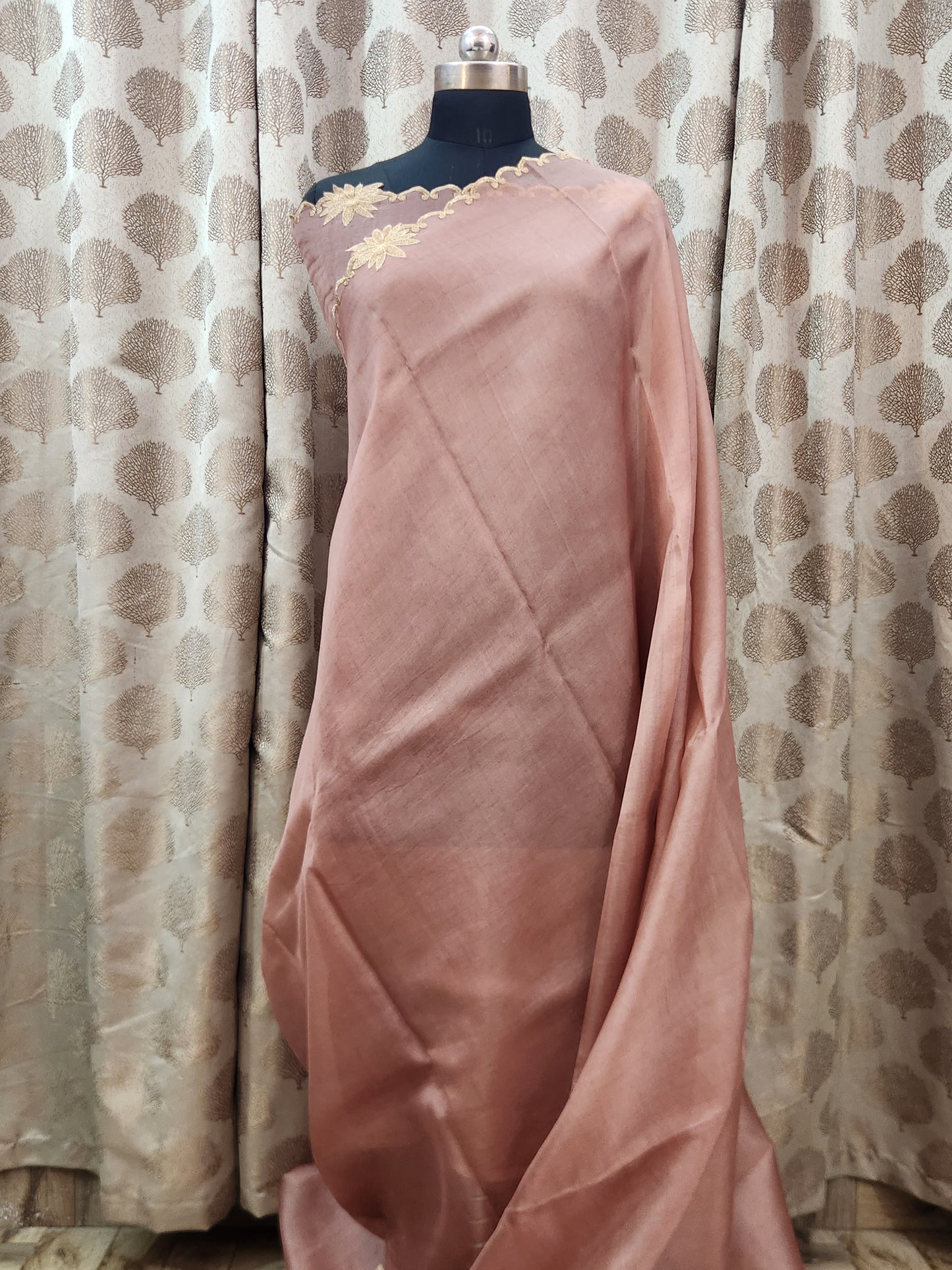 Banarasi pure chickenkari organza silk saree