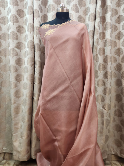 Banarasi pure chickenkari organza silk saree