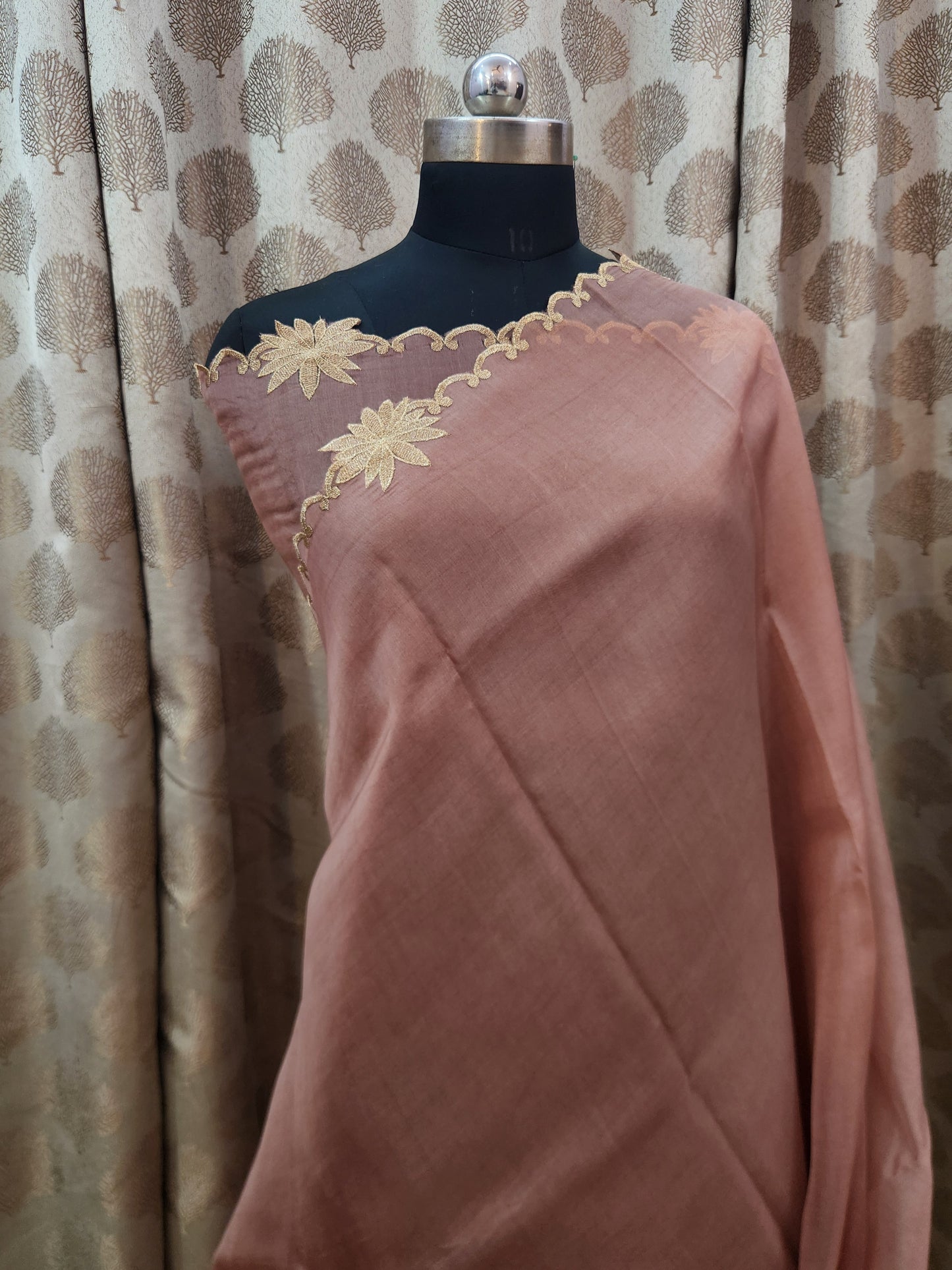 Banarasi pure chickenkari organza silk saree