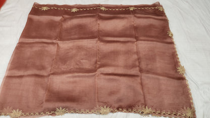 Banarasi pure chickenkari organza silk saree