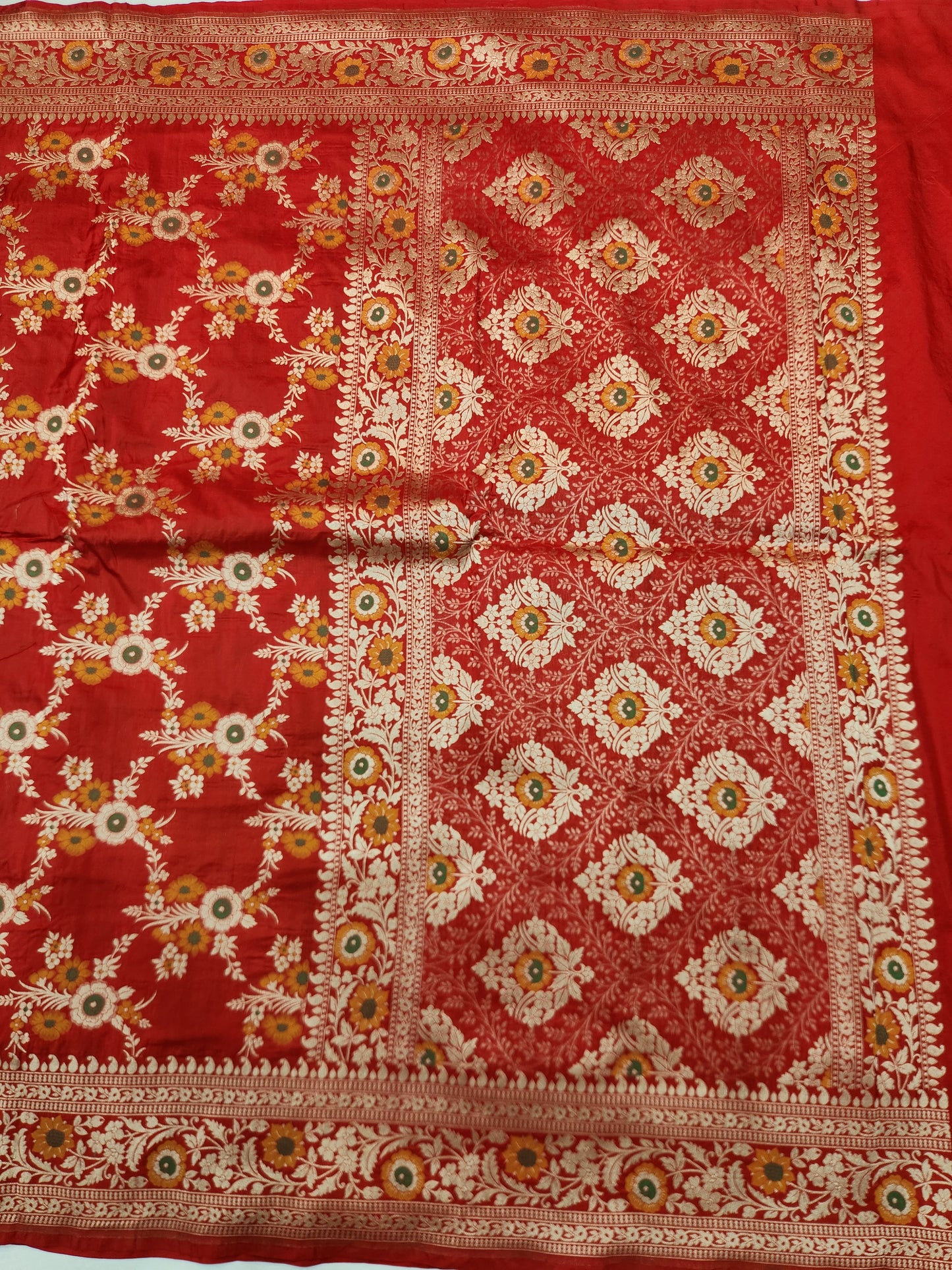 Banarasi handloom pure upada katan silk saree -Red