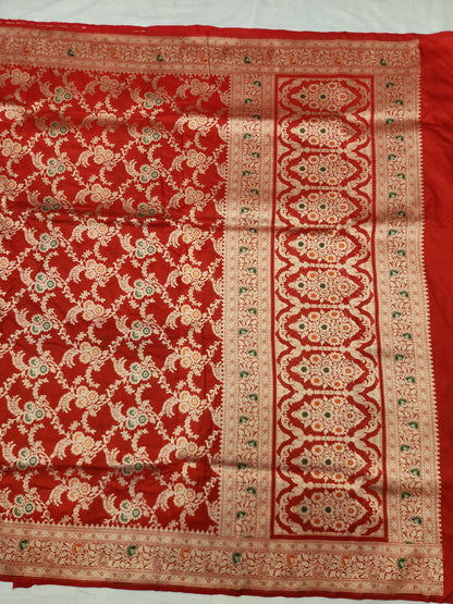 Banarasi Handloom pure upada katan silk saree - Red