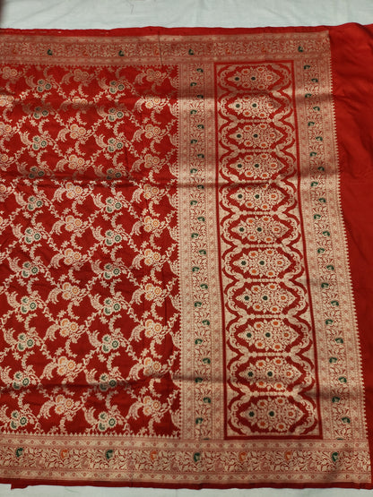 Banarasi Handloom pure upada katan silk saree - Red