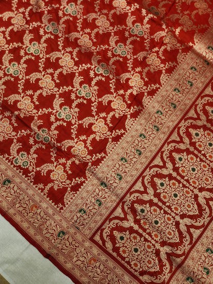 Banarasi Handloom pure upada katan silk saree - Red