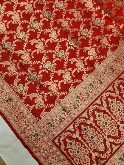 Banarasi Handloom pure upada katan silk saree - Red