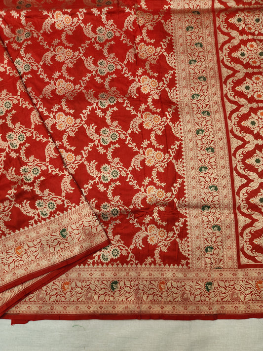 Banarasi Handloom pure upada katan silk saree - Red