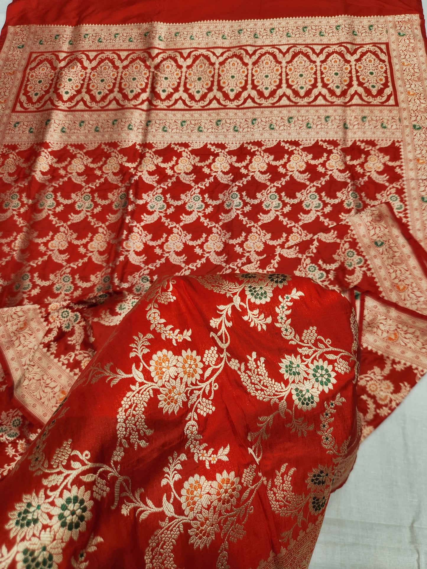Banarasi Handloom pure upada katan silk saree - Red