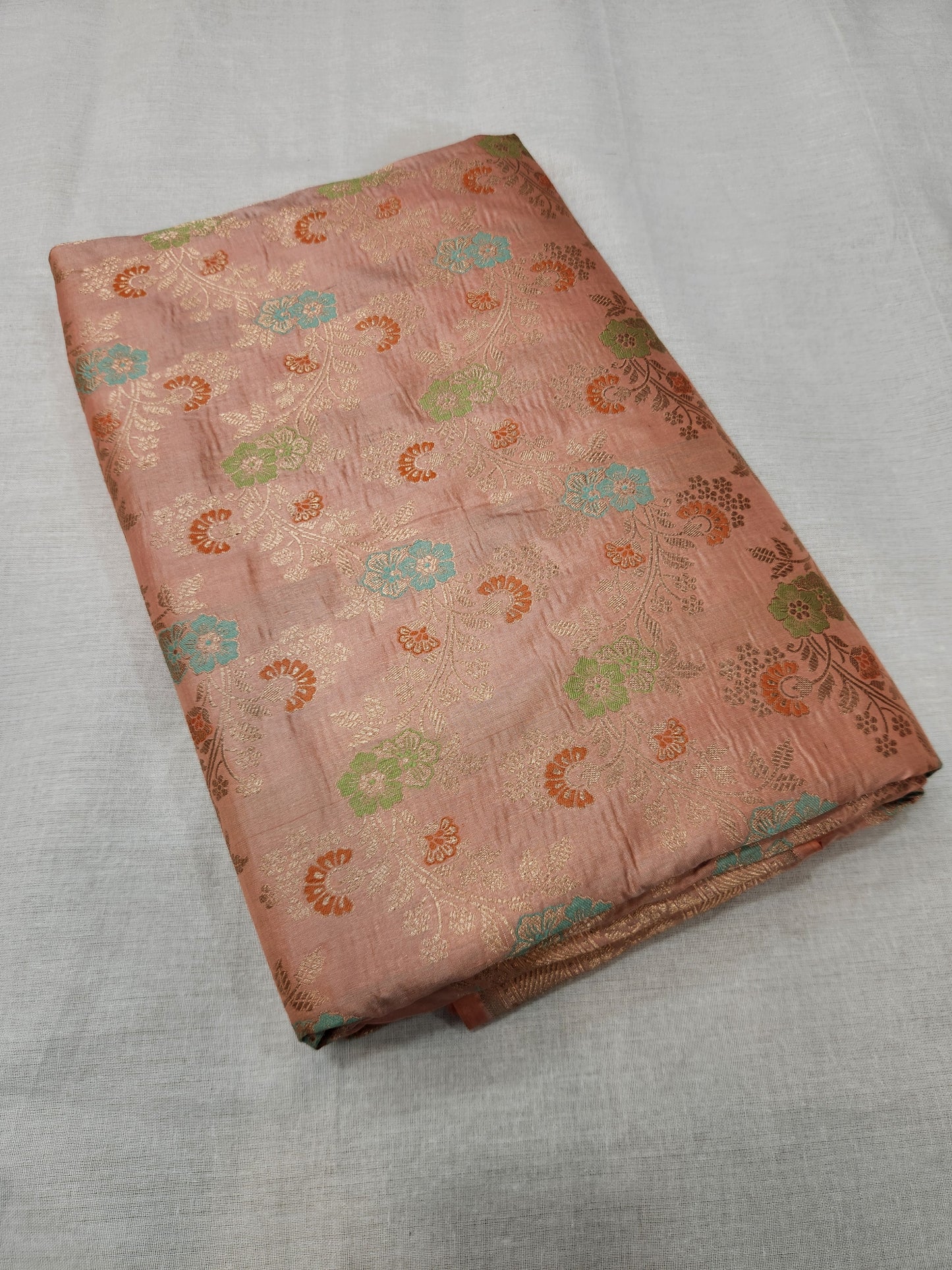 Banarasi Handloom pure upada katan silk saree - peach