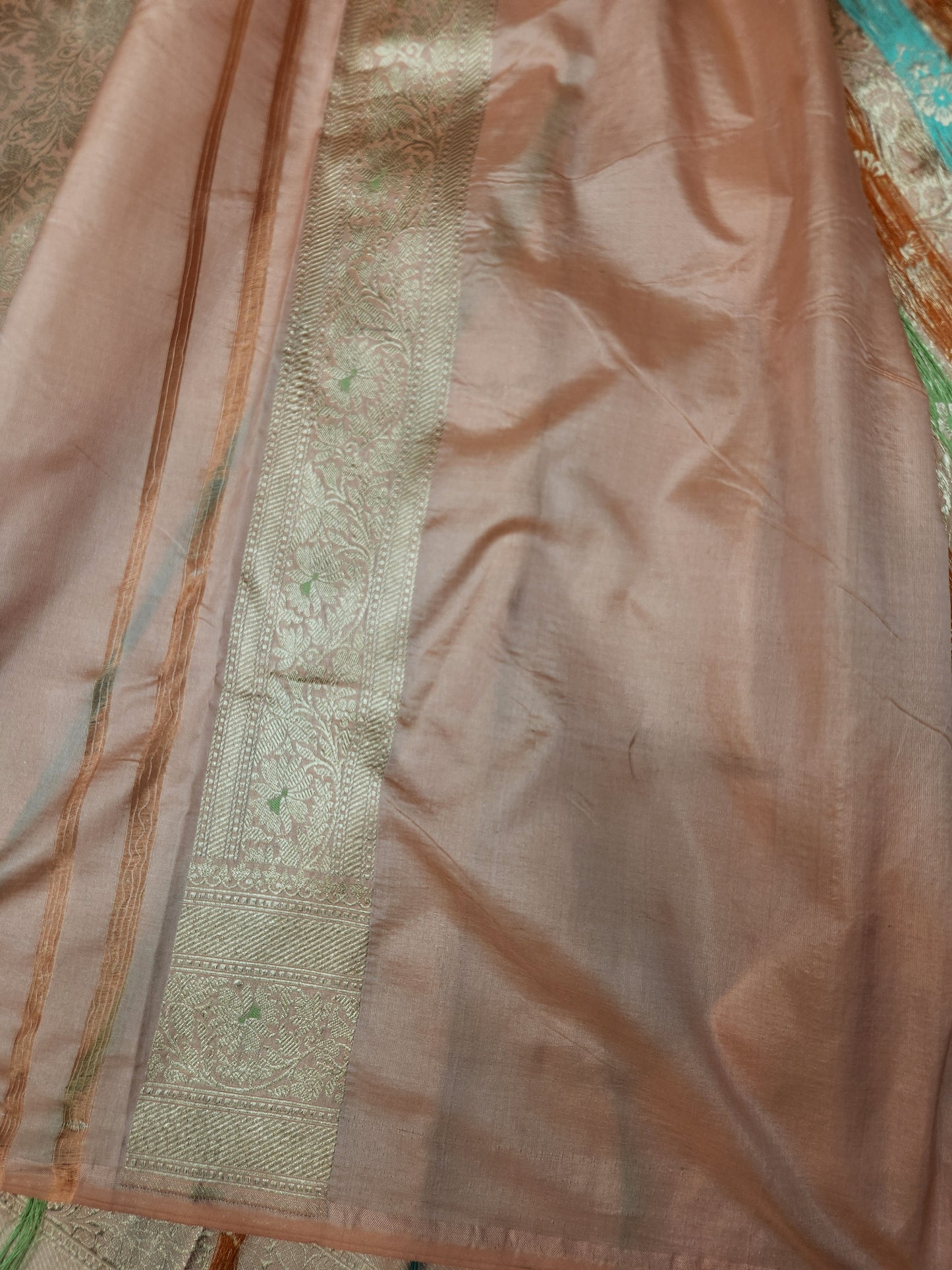 Banarasi Handloom pure upada katan silk saree - peach