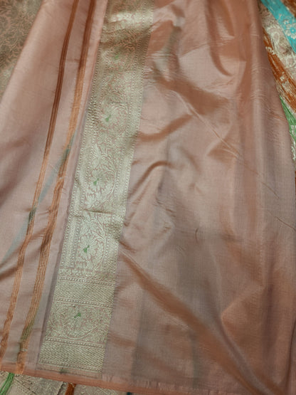 Banarasi Handloom pure upada katan silk saree - peach