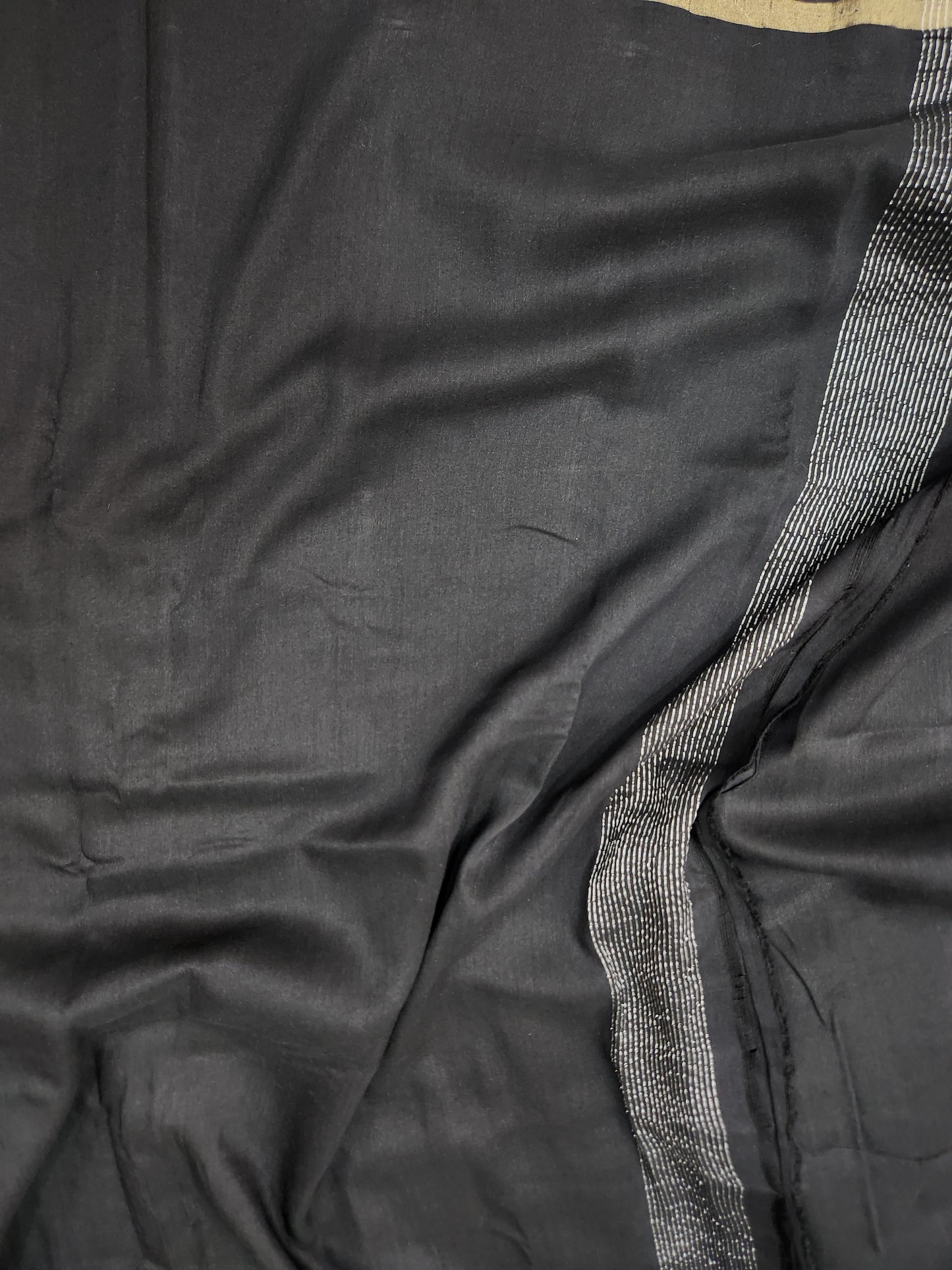 Banarasi Handloom pure Moonga Georgette saree - Black