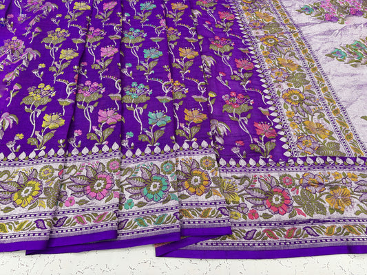 Banarasi pure khaddi Tussar Georgette silk saree