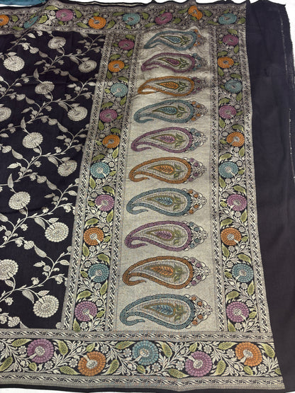 Banarasi Handloom pure khaddi Moonga silk Dupatta