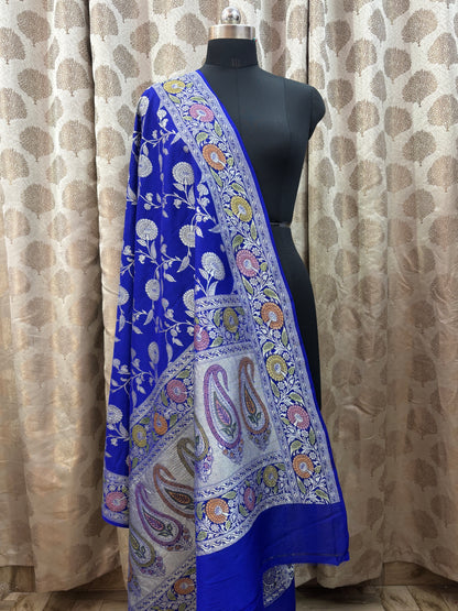 Banarasi Handloom pure khaddi Moonga silk Dupatta
