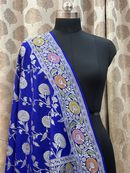 Banarasi Handloom pure khaddi Moonga silk Dupatta