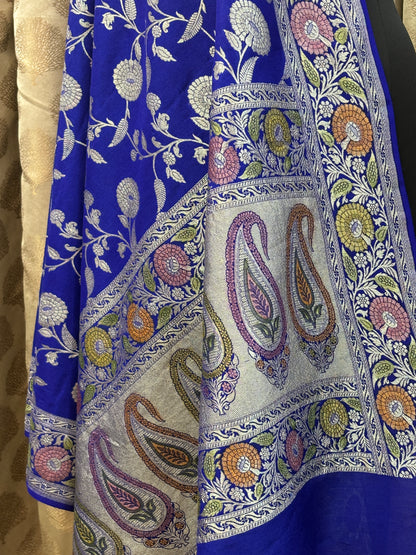 Banarasi Handloom pure khaddi Moonga silk Dupatta
