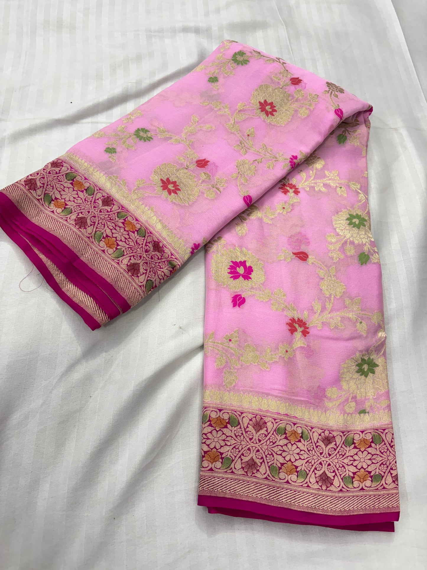 Banarasi handloom pure khaddi Georgette saree