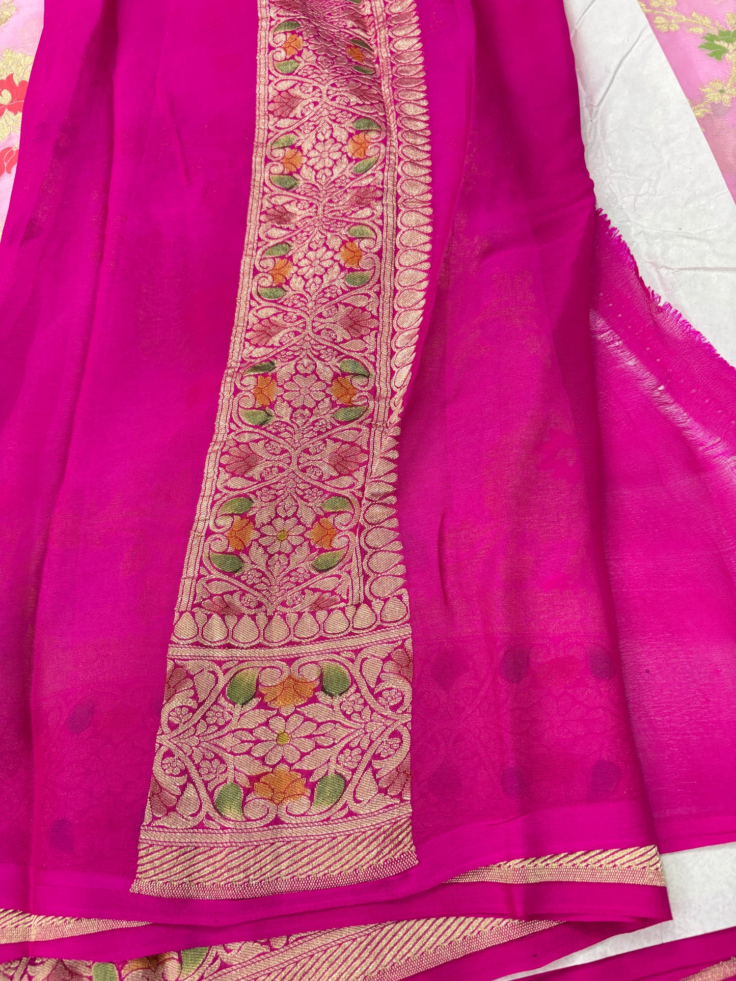 Banarasi handloom pure khaddi Georgette saree