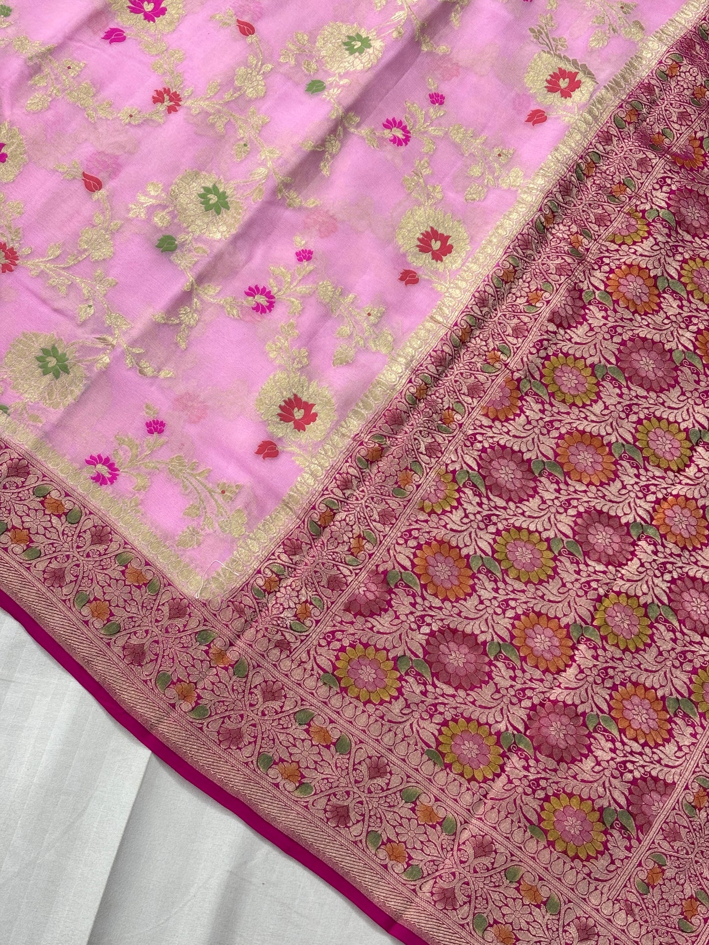 Banarasi handloom pure khaddi Georgette saree