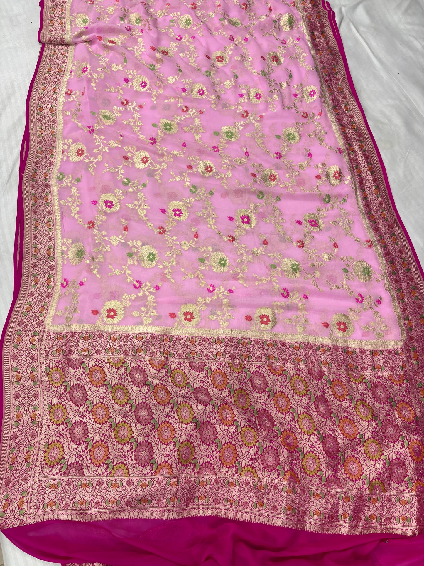 Banarasi handloom pure khaddi Georgette saree