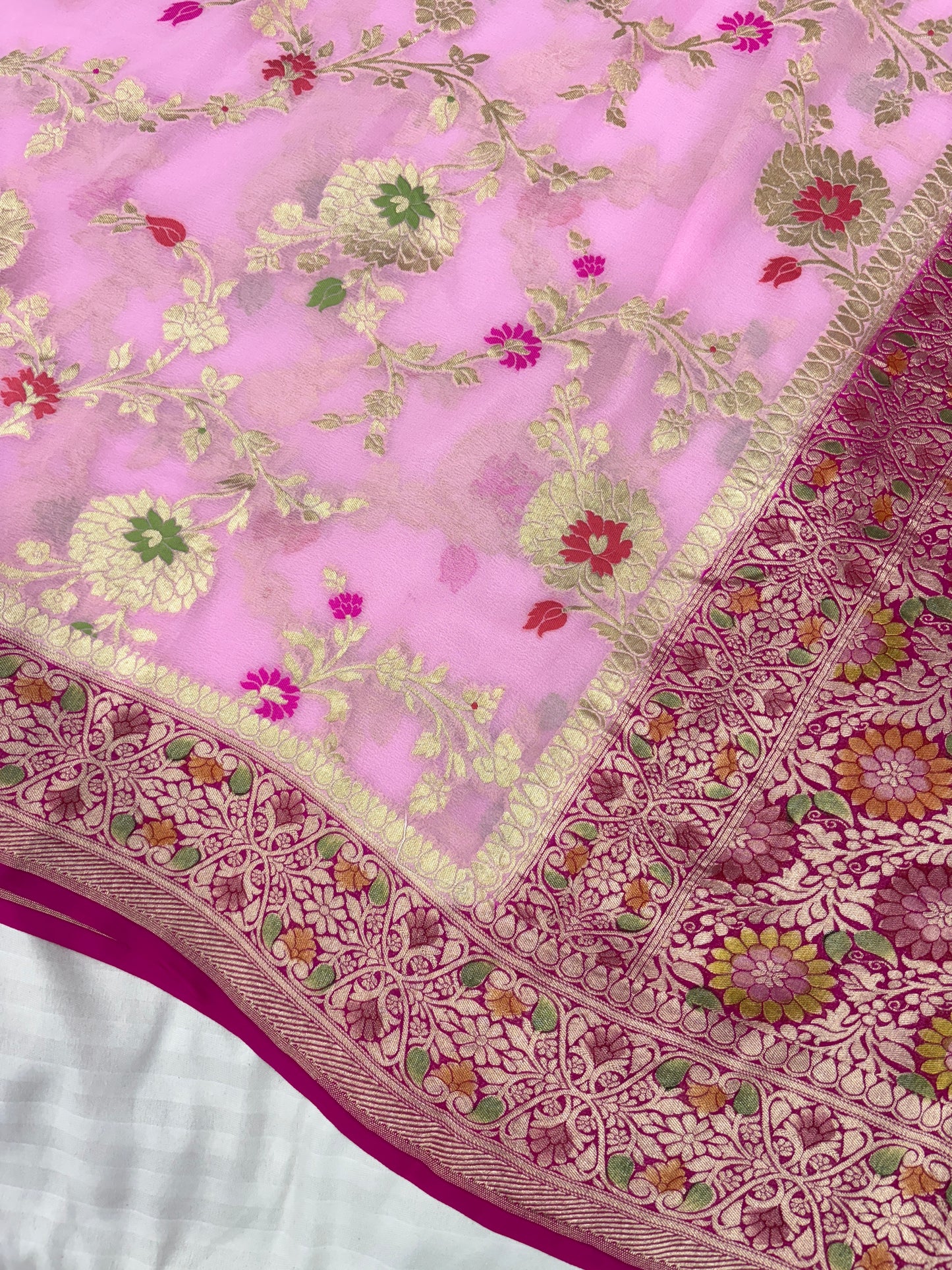 Banarasi handloom pure khaddi Georgette saree