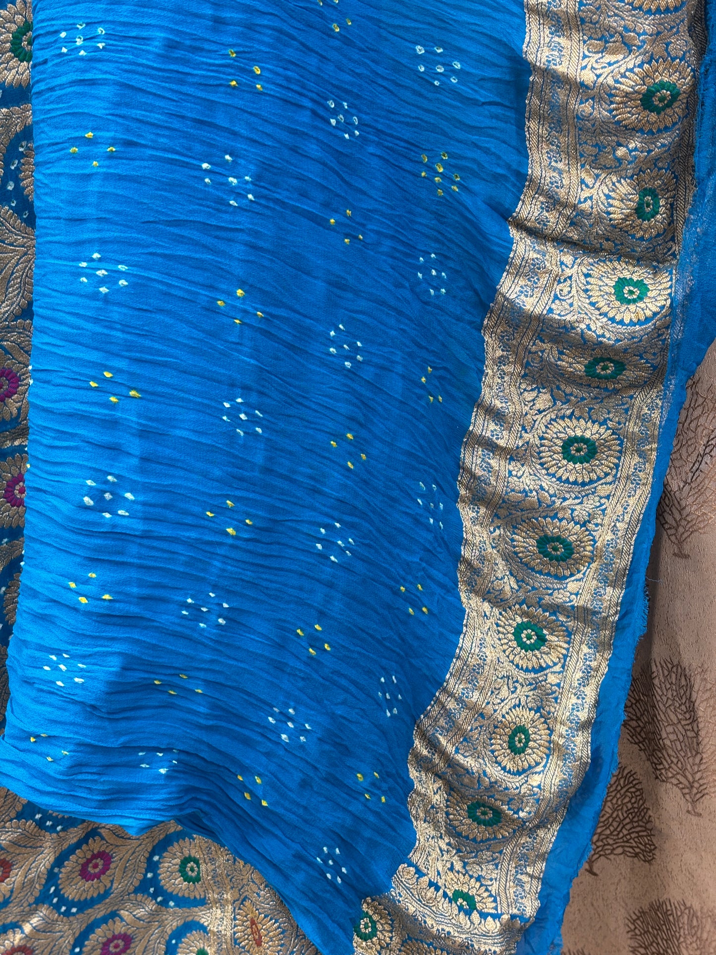 Banarasi Handloom pure Bandhej Georgette saree