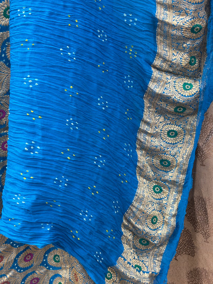 Banarasi Handloom pure Bandhej Georgette saree