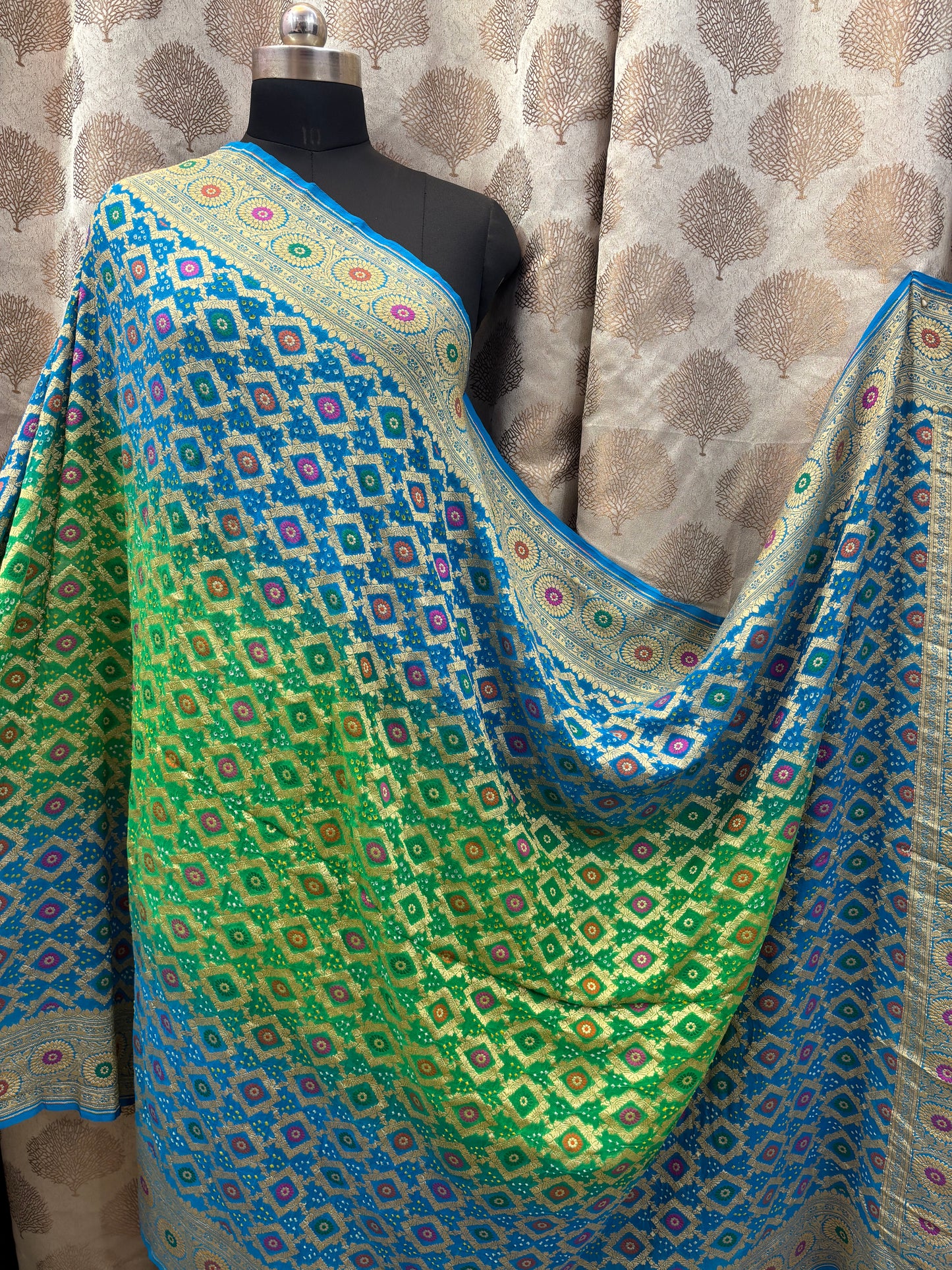 Banarasi Handloom pure Bandhej Georgette saree