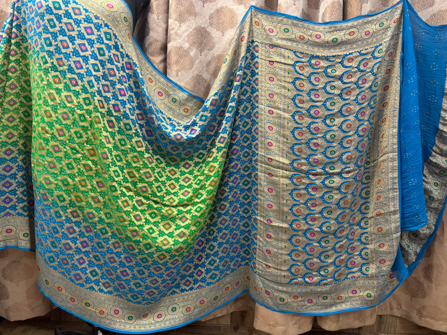 Banarasi Handloom pure Bandhej Georgette saree