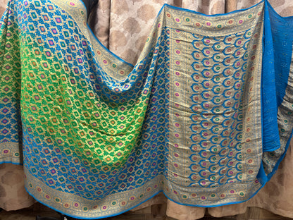 Banarasi Handloom pure Bandhej Georgette saree