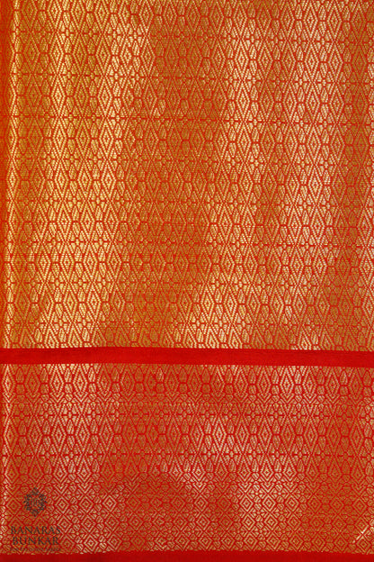 Banarasi Tissue silk saree allover jaal design with contrast skirt Border.