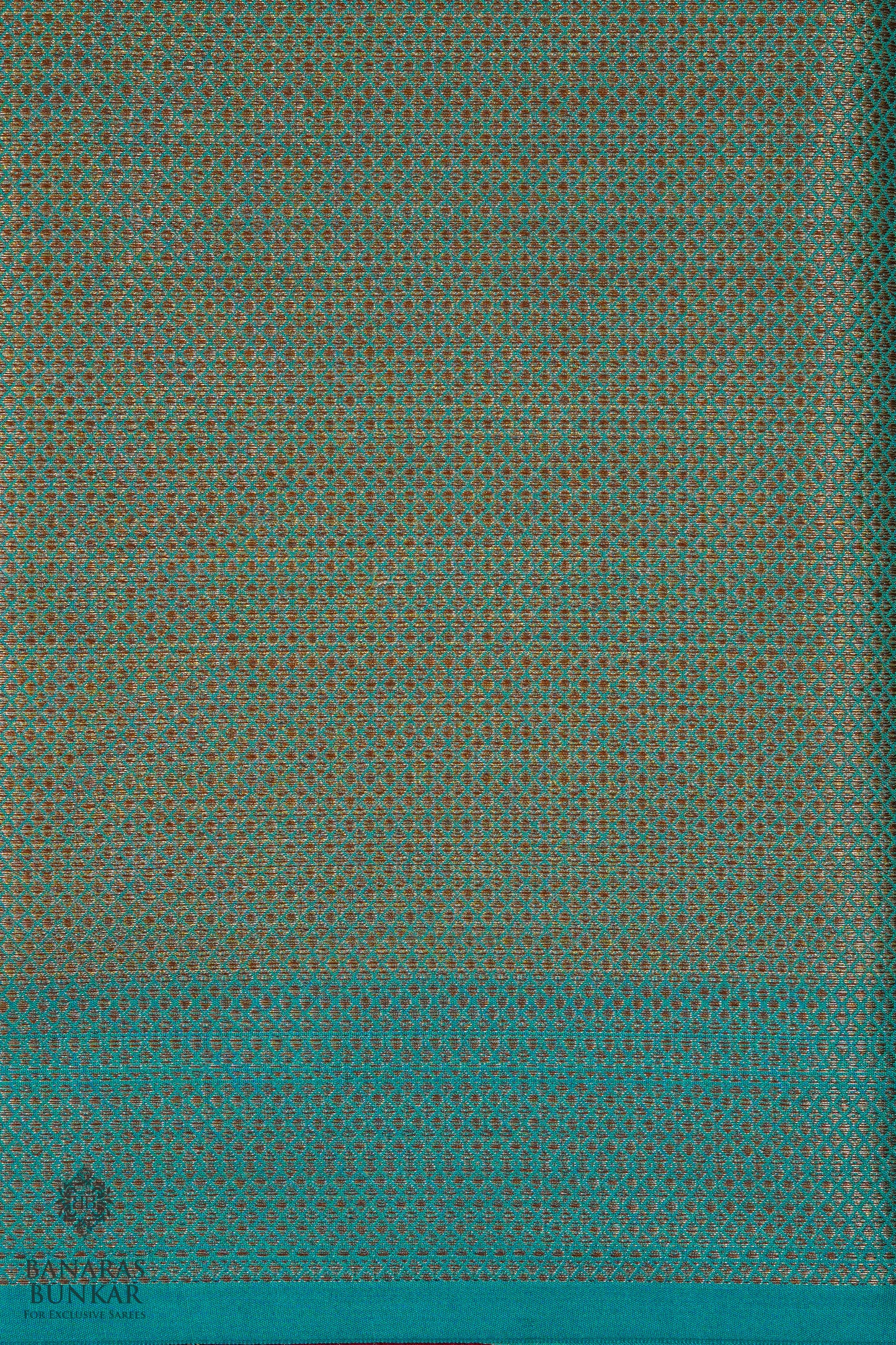 Banarasi cotton tissue silk saree allover zigzag design