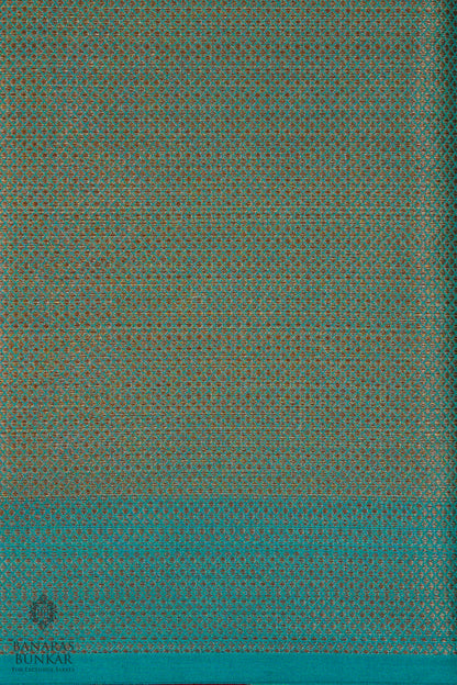 Banarasi cotton tissue silk saree allover zigzag design