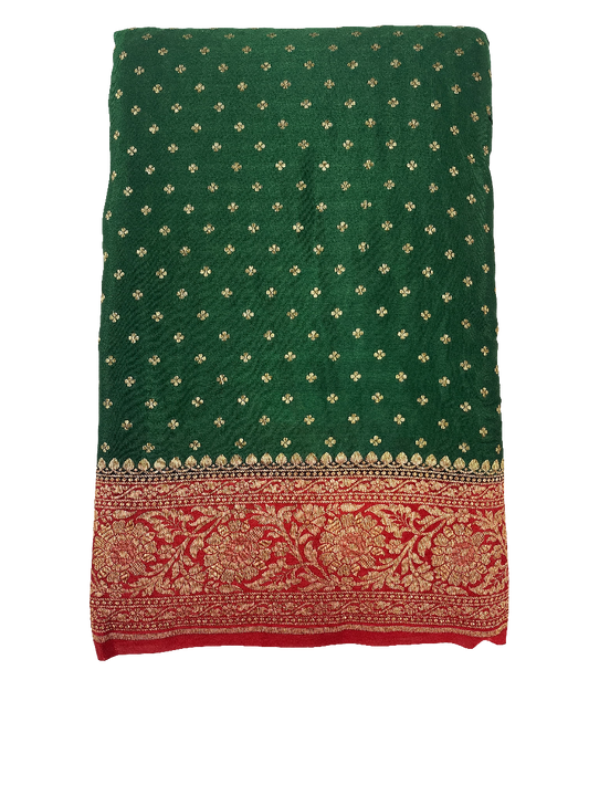 Banarasi handloom pure khaddi crepe Georgette saree