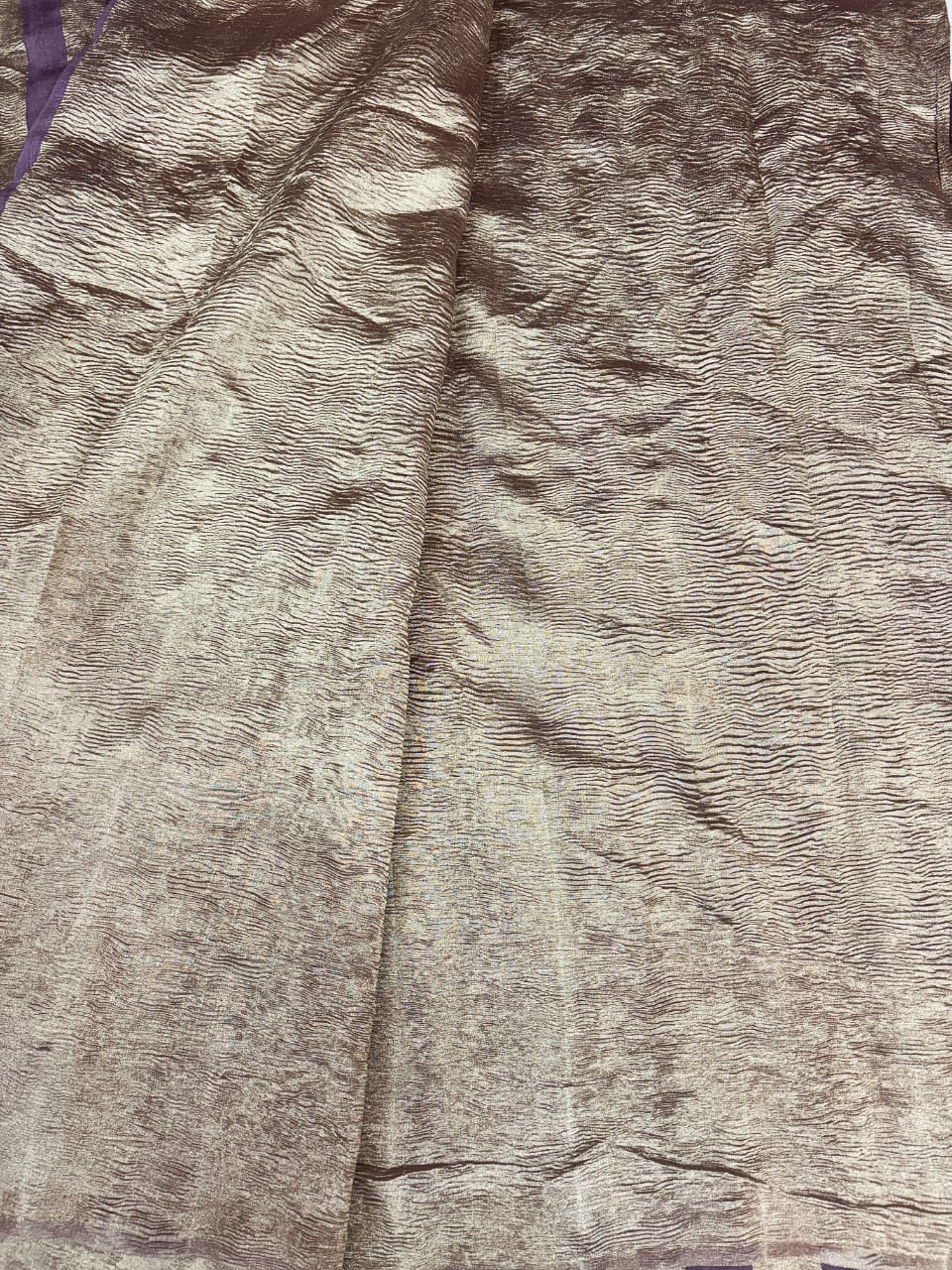 Banarasi handloom pure Moonga Tissue silk saree