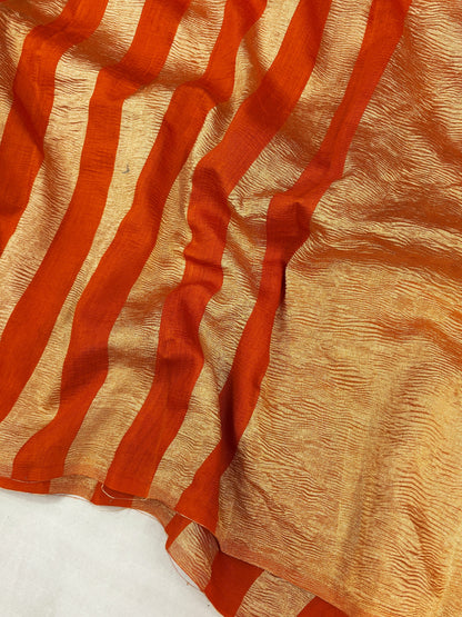 Banarasi Pure Moonga Tissue silk saree