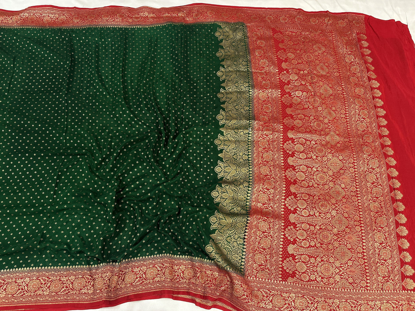 Banarasi handloom pure khaddi crepe Georgette saree