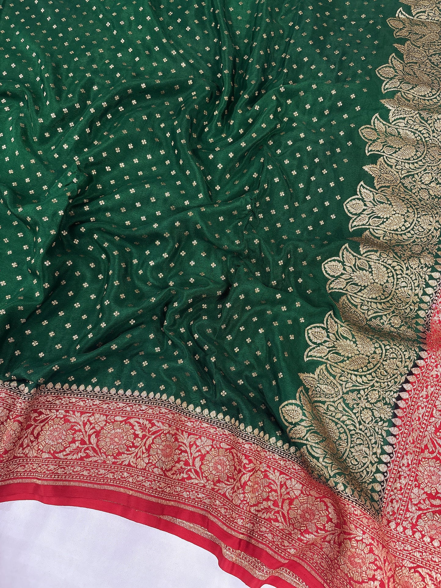 Banarasi handloom pure khaddi crepe Georgette saree