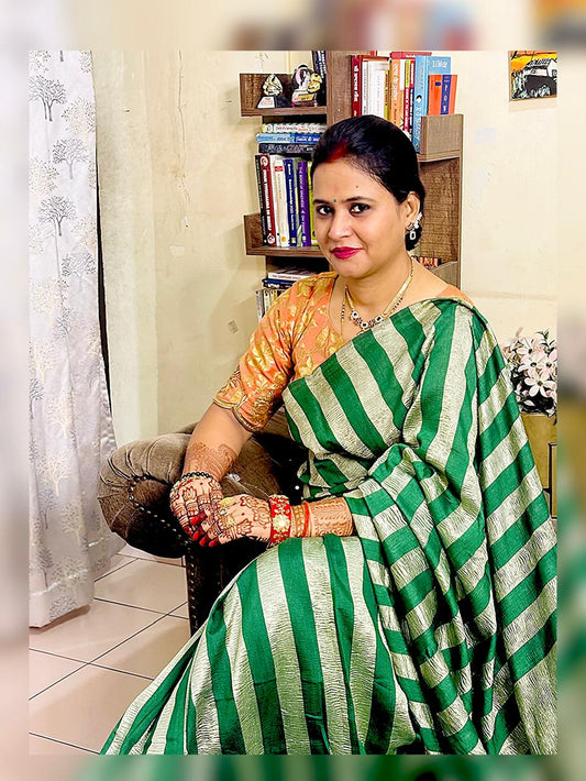 Banarasi pure Moonga Tissue silk saree