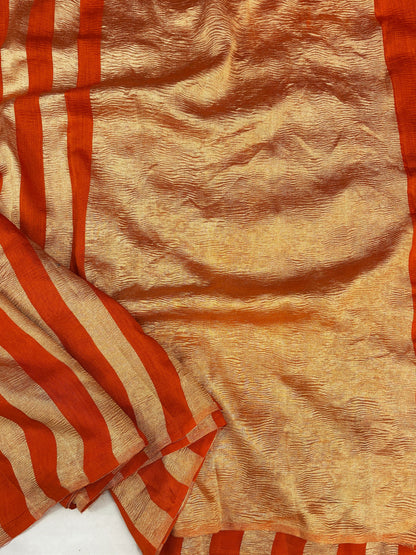 Banarasi Pure Moonga Tissue silk saree