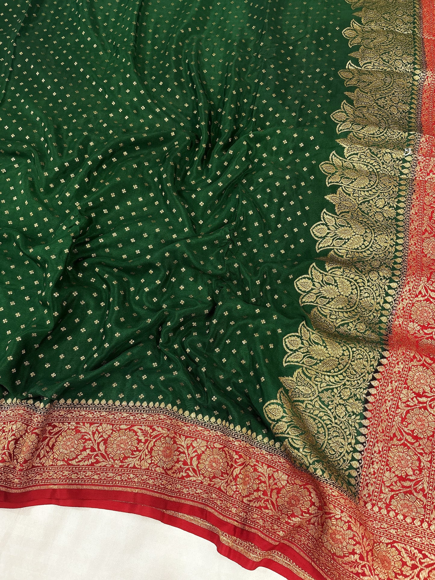 Banarasi handloom pure khaddi crepe Georgette saree