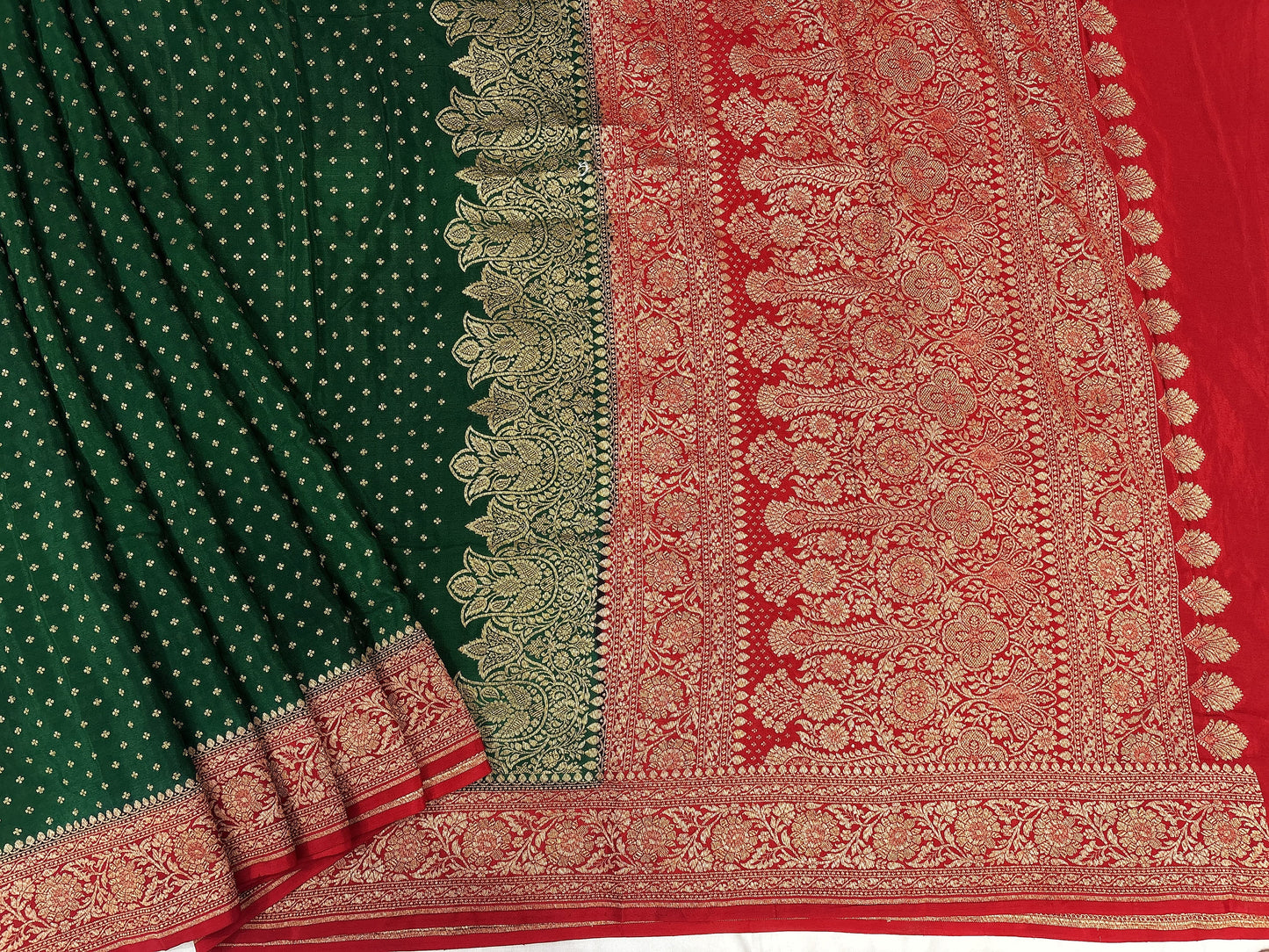 Banarasi handloom pure khaddi crepe Georgette saree