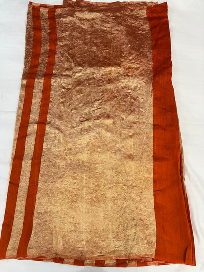Banarasi Pure Moonga Tissue silk saree